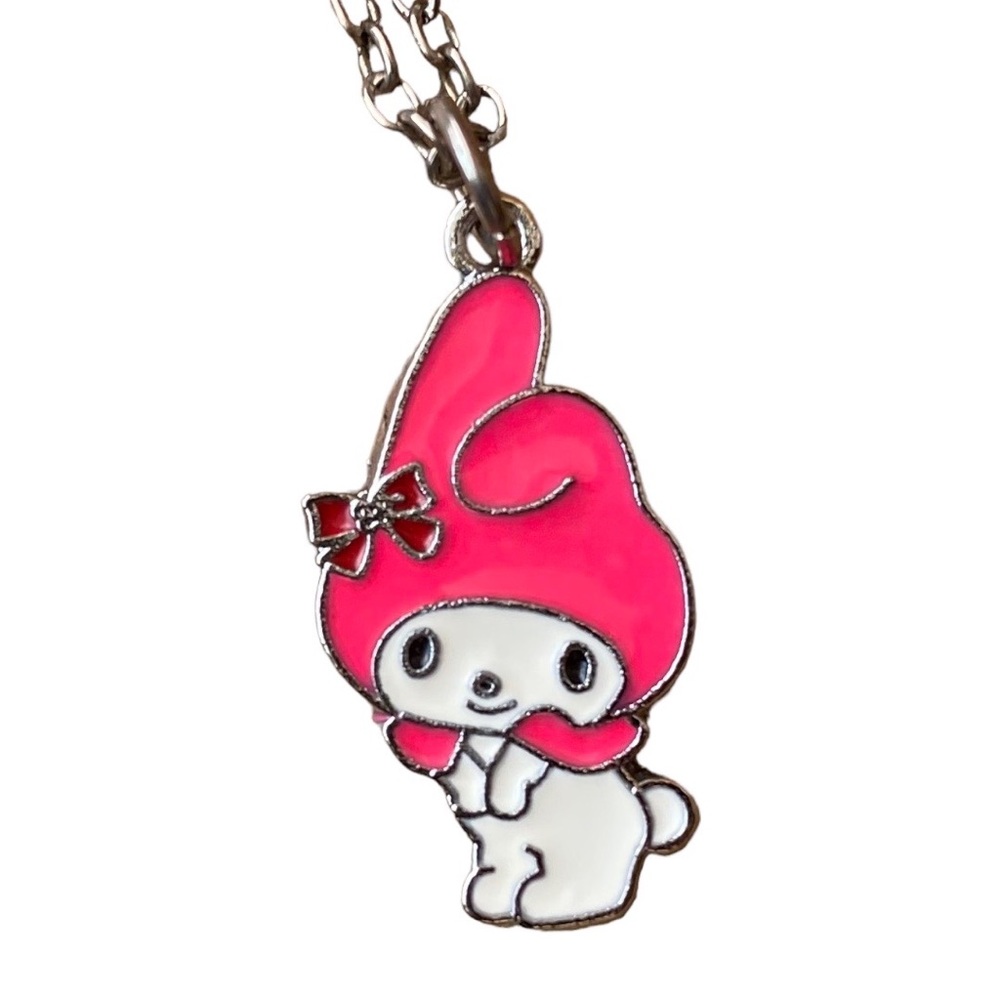 my melody silver charm necklace